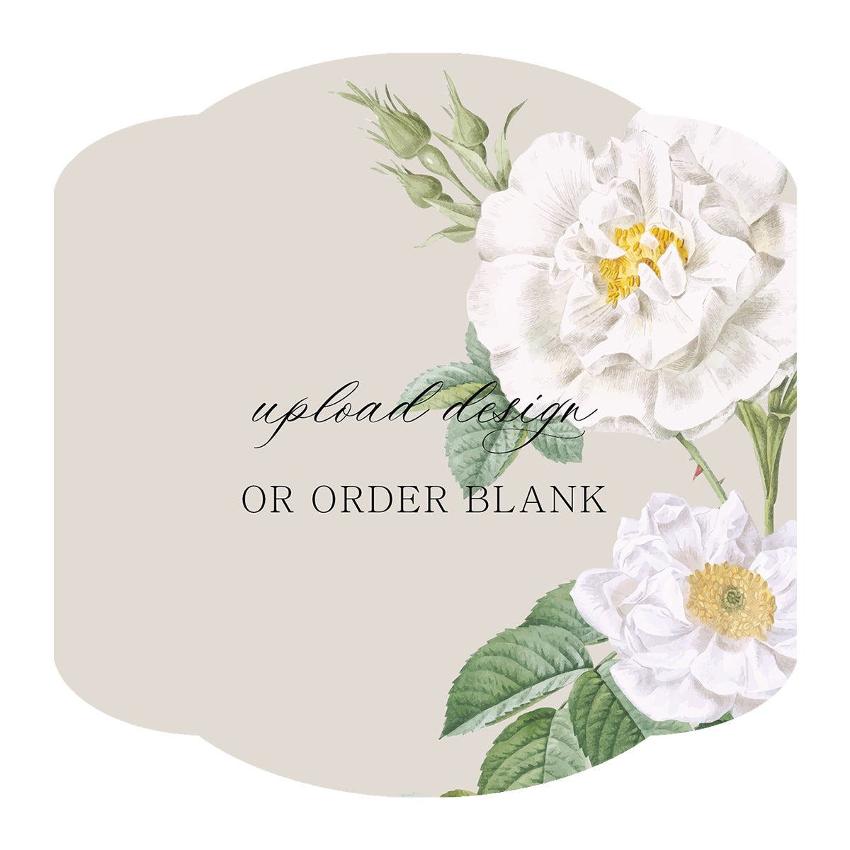 Custom Wedding Prints on Diecut Shaped Cardstock | Shape S34