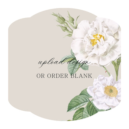 Custom Wedding Prints on Diecut Shaped Cardstock | Shape S34