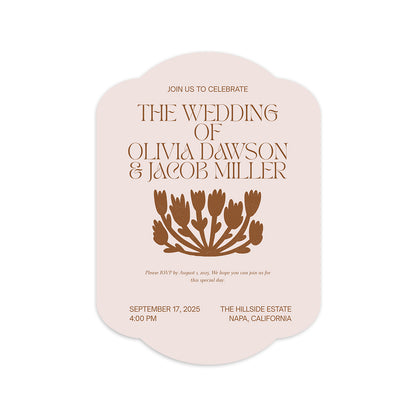 Personalized Wedding Cards | Fully Custom Print | Signature Shape S34