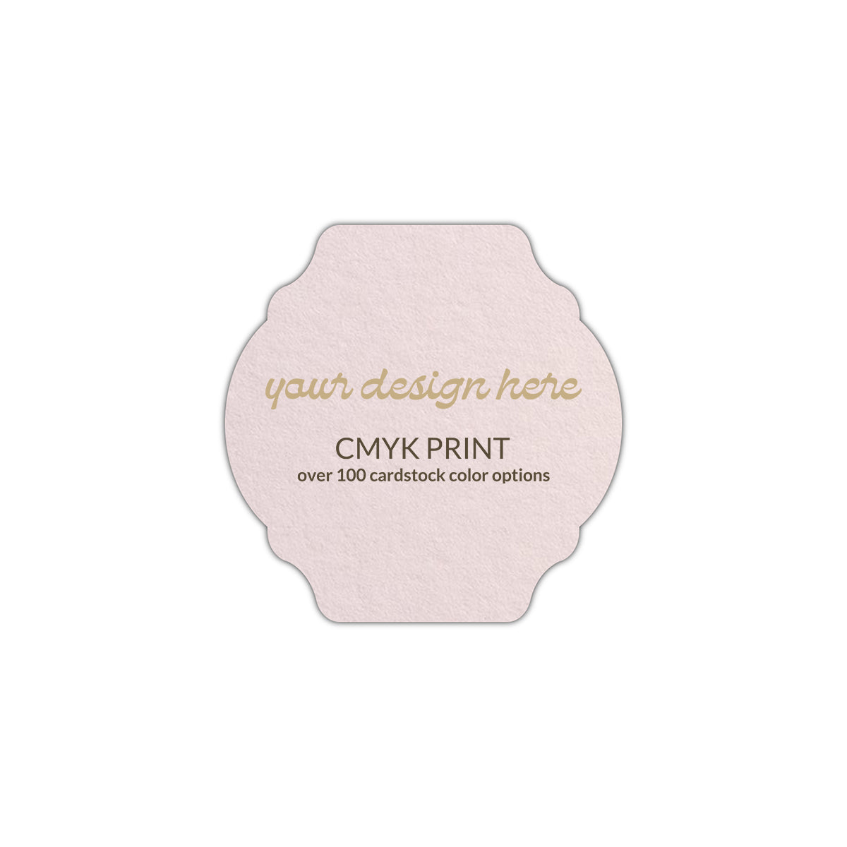 Shape S35 Diecut Card | CMYK Print | 6" x 6"
