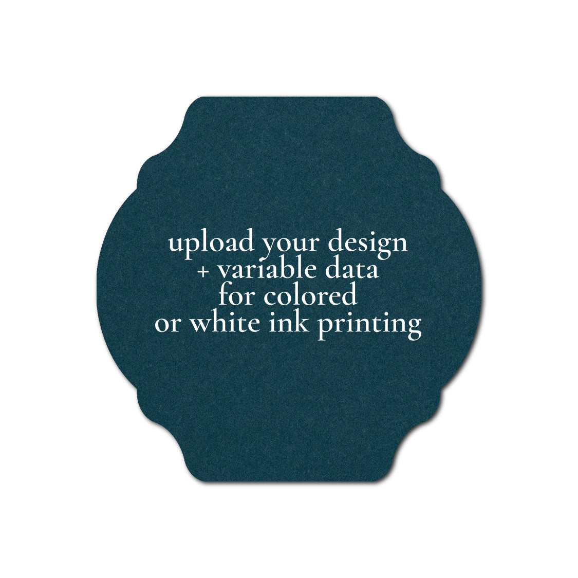 Individually Personalized Wedding Prints on Diecut Cardstock - Shape S35