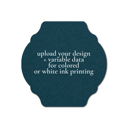 Individually Personalized Wedding Prints on Diecut Cardstock - Shape S35