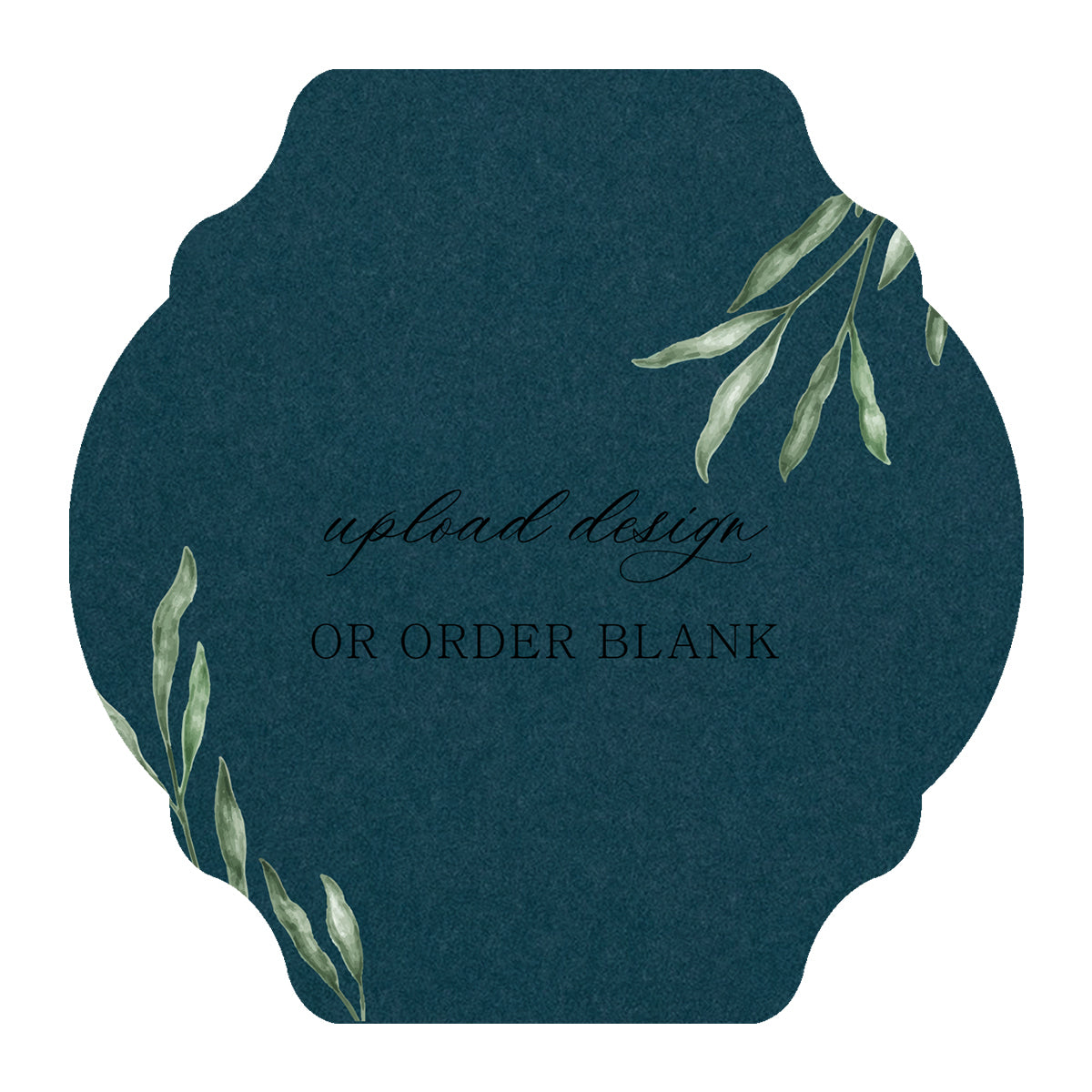 Custom Wedding Prints on Diecut Shaped Cardstock | Shape S35
