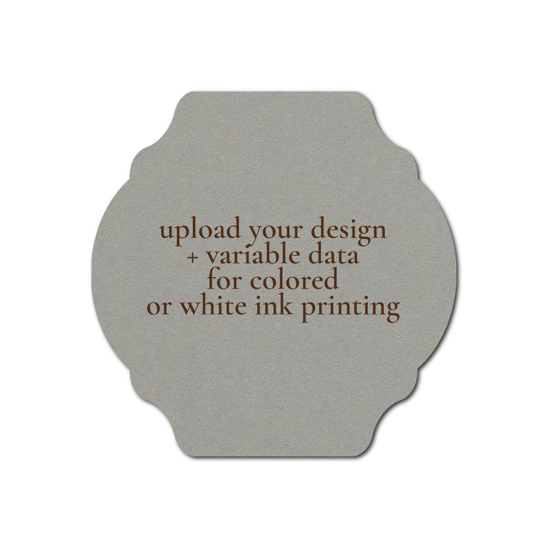 Individually Personalized Wedding Prints on Diecut Cardstock - Shape S35