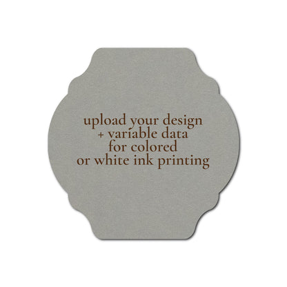 Individually Personalized Wedding Prints on Diecut Cardstock - Shape S35