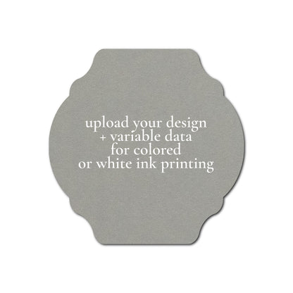Individually Personalized Wedding Prints on Diecut Cardstock - Shape S35