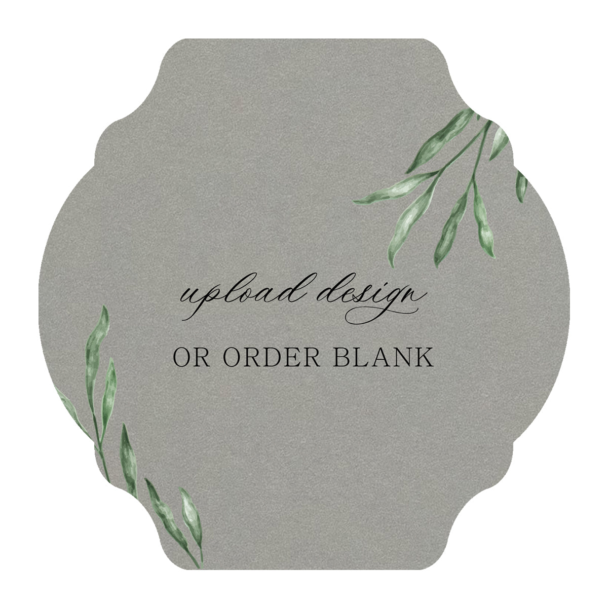 Custom Wedding Prints on Diecut Shaped Cardstock | Shape S35