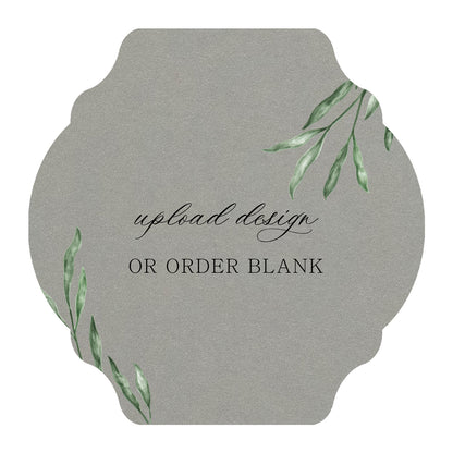 Custom Wedding Prints on Diecut Shaped Cardstock | Shape S35