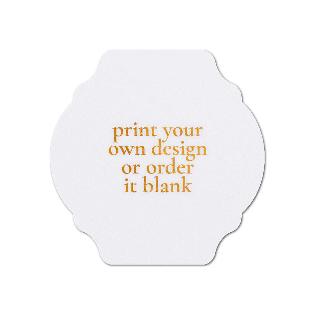 Custom Wedding Prints on Diecut Shaped Cardstock | Shape S35