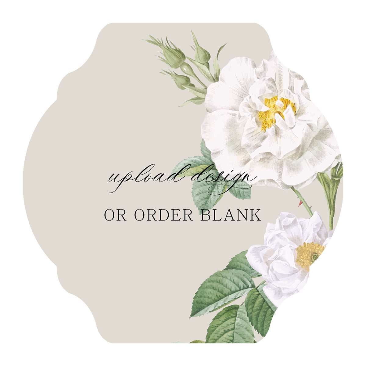 Custom Wedding Prints on Diecut Shaped Cardstock | Shape S35
