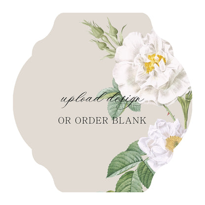 Custom Wedding Prints on Diecut Shaped Cardstock | Shape S35