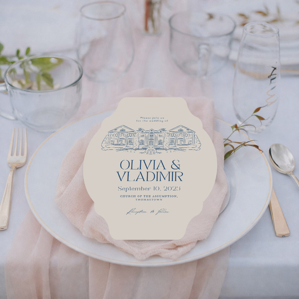 Personalized Wedding Cards | Fully Custom Print | Signature Shape S35