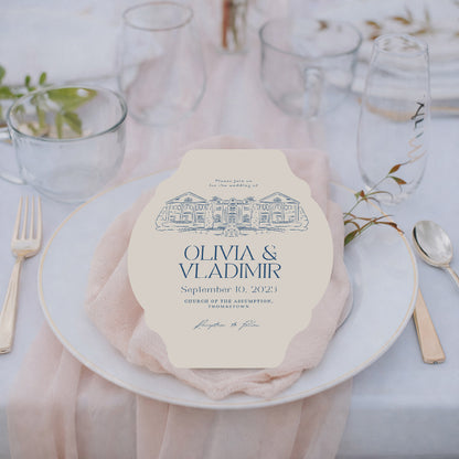 Personalized Wedding Cards | Fully Custom Print | Signature Shape S35