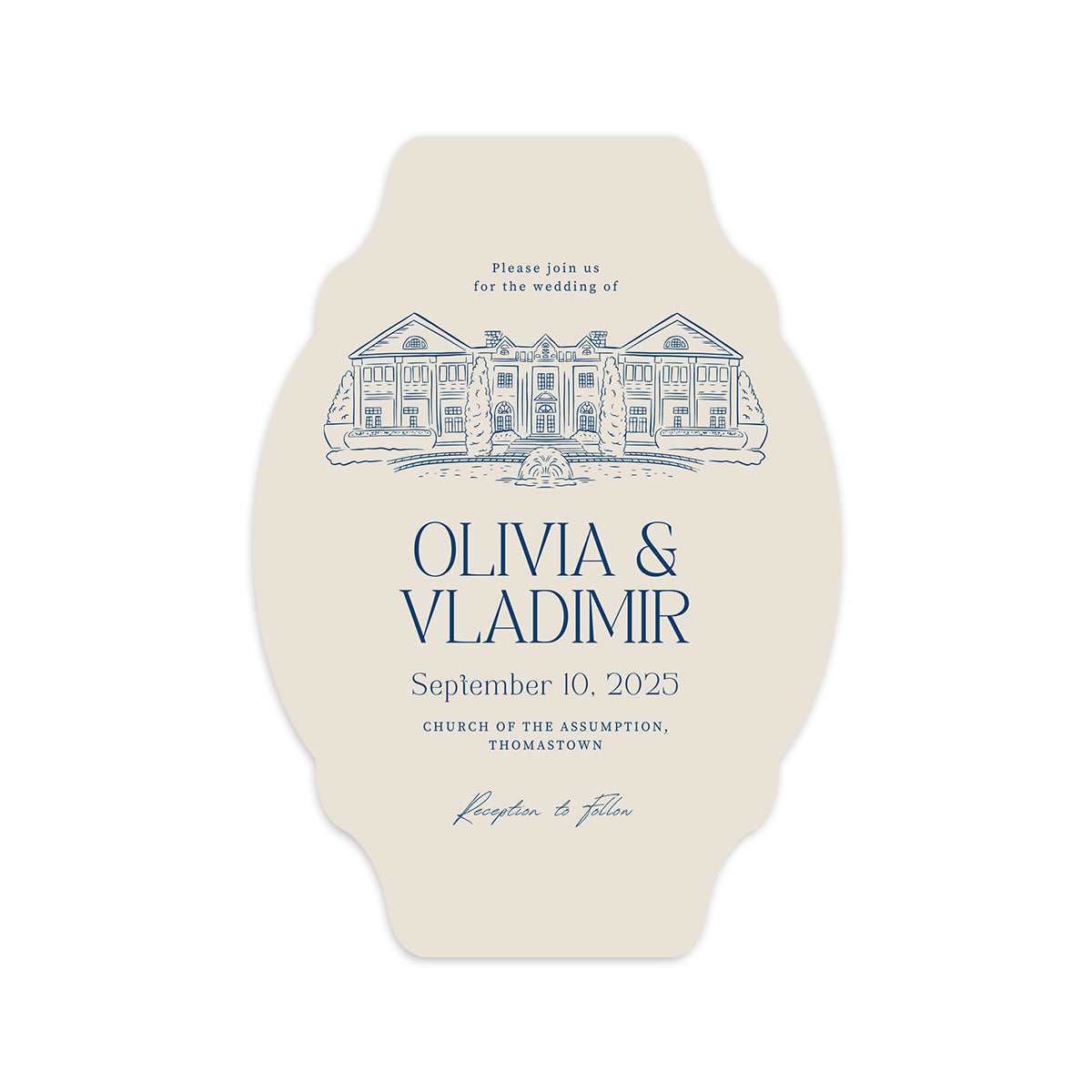 Personalized Wedding Cards | Fully Custom Print | Signature Shape S35