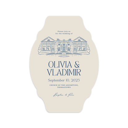 Personalized Wedding Cards | Fully Custom Print | Signature Shape S35
