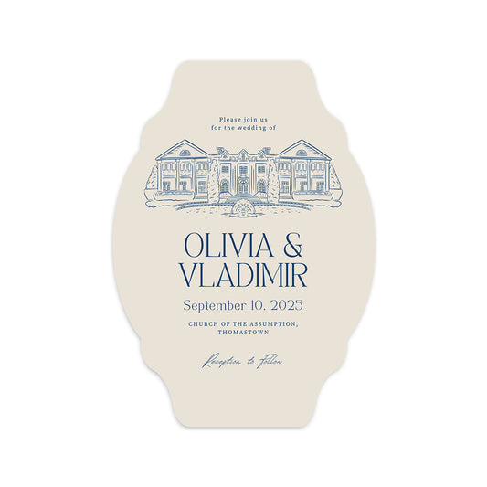 Personalized Wedding Cards | Fully Custom Print | Signature Shape S35