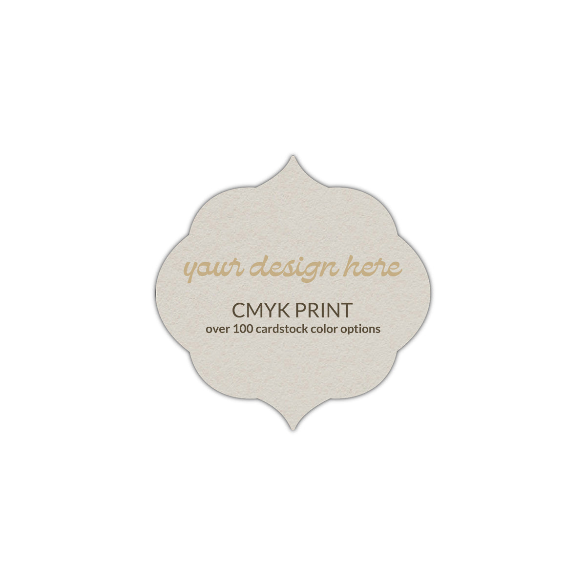 Shape S36 Diecut Card | CMYK Print | 5" x 5"