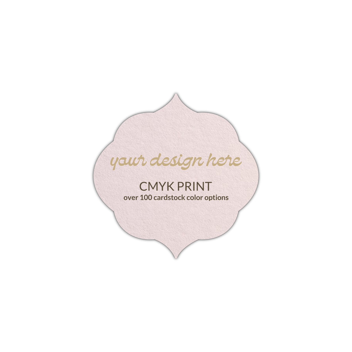 Shape S36 Diecut Card | CMYK Print | 6" x 6"
