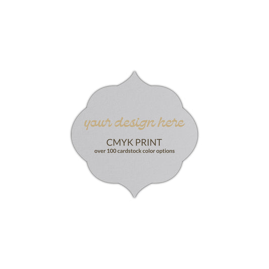 Shape S36 Diecut Card | CMYK Print | 2" x 2"