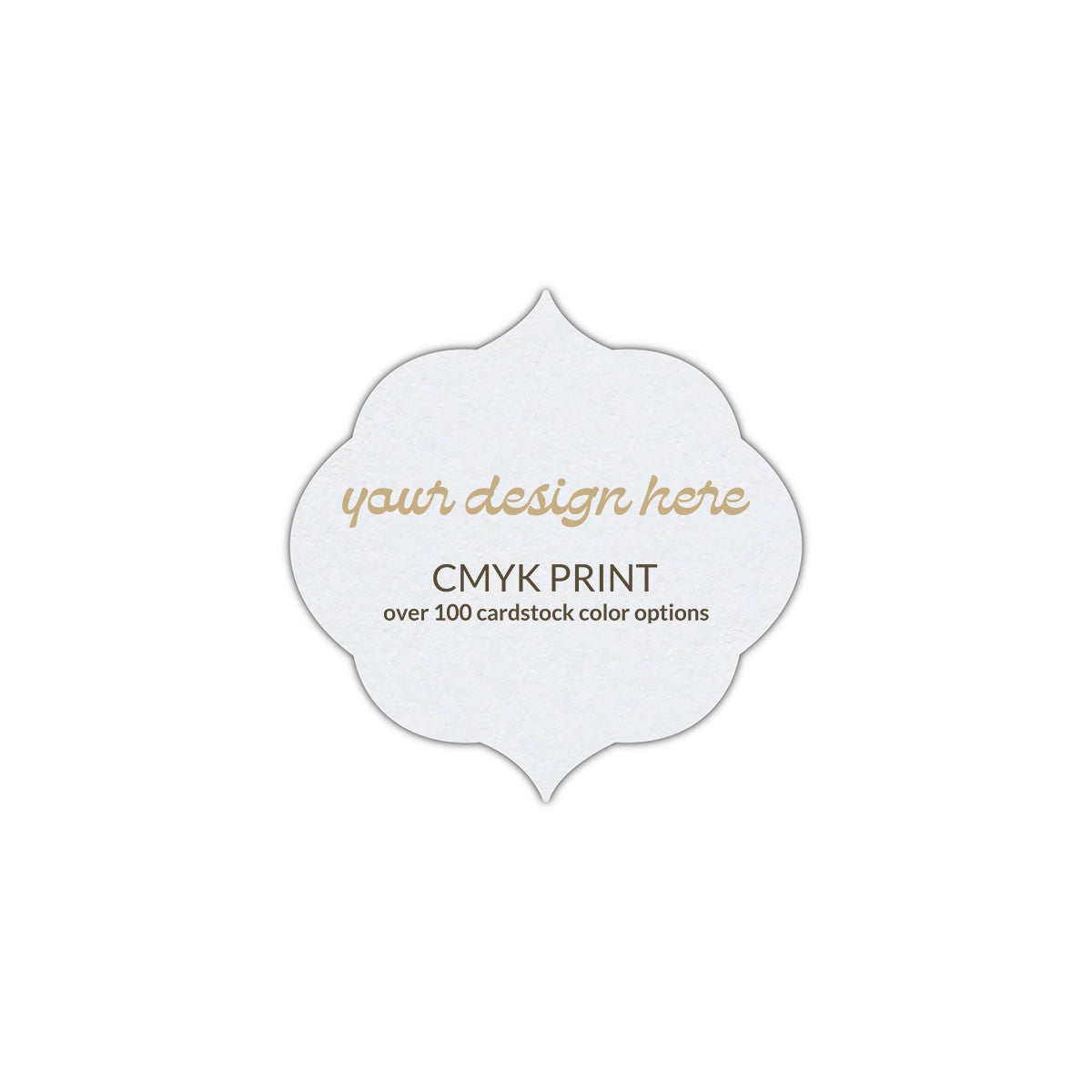 Shape S36 Diecut Card | CMYK Print | 4" x 4"