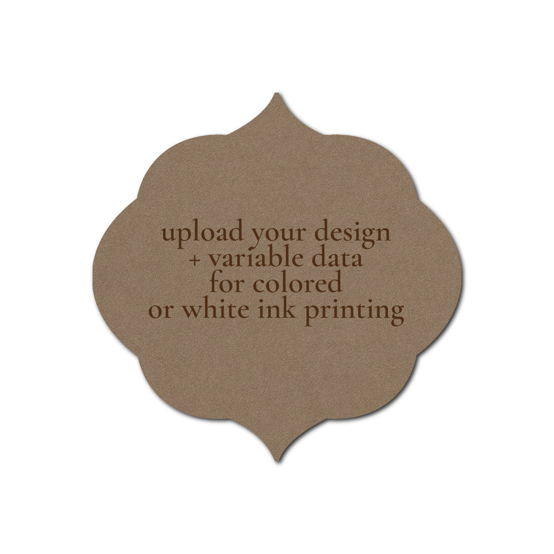 Individually Personalized Wedding Prints on Diecut Cardstock - Shape S36