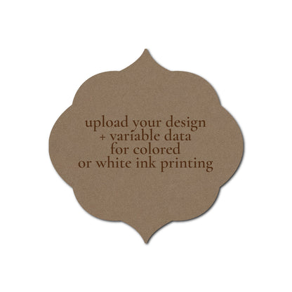 Individually Personalized Wedding Prints on Diecut Cardstock - Shape S36