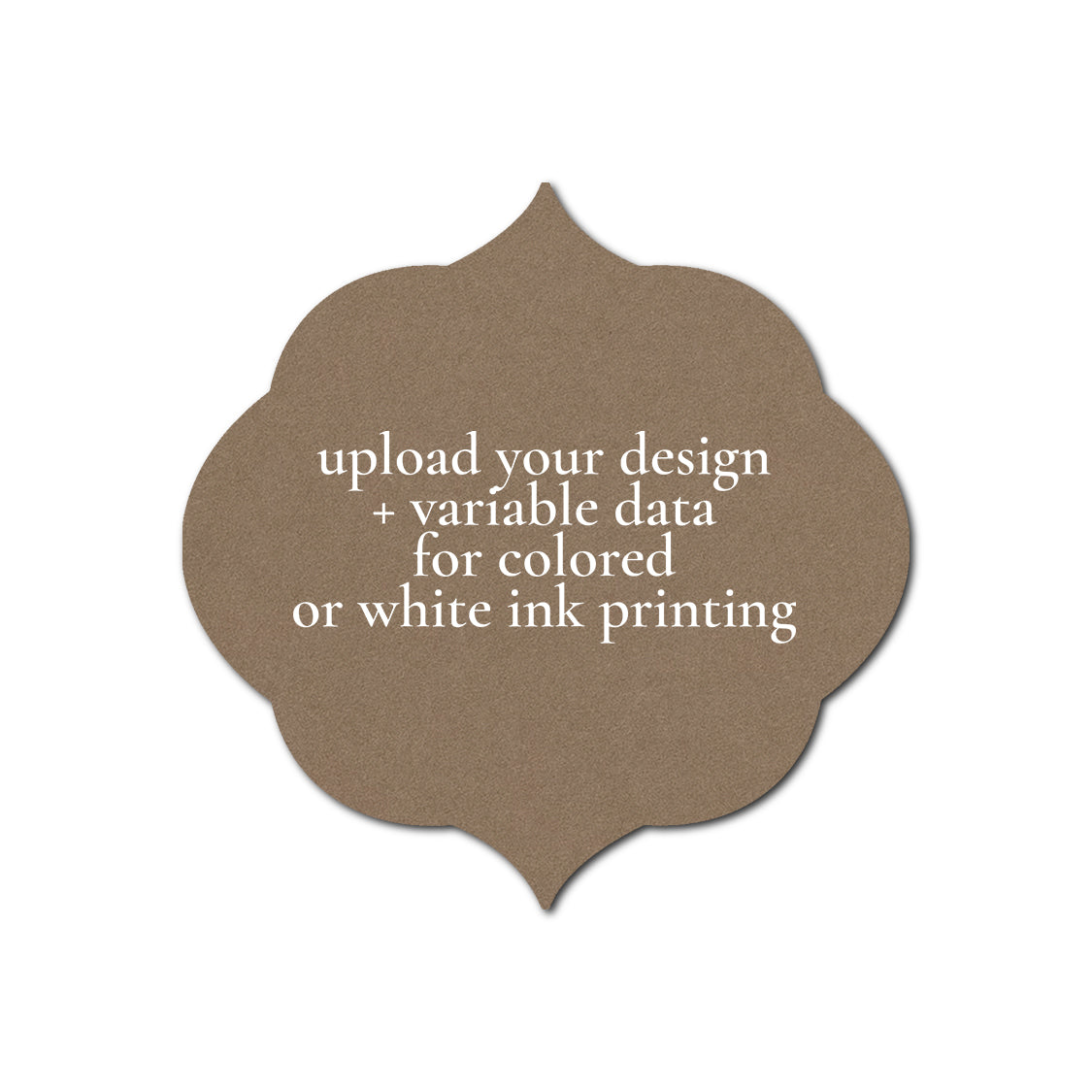 Individually Personalized Wedding Prints on Diecut Cardstock - Shape S36