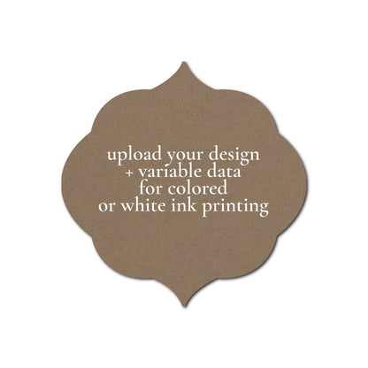Individually Personalized Wedding Prints on Diecut Cardstock - Shape S36