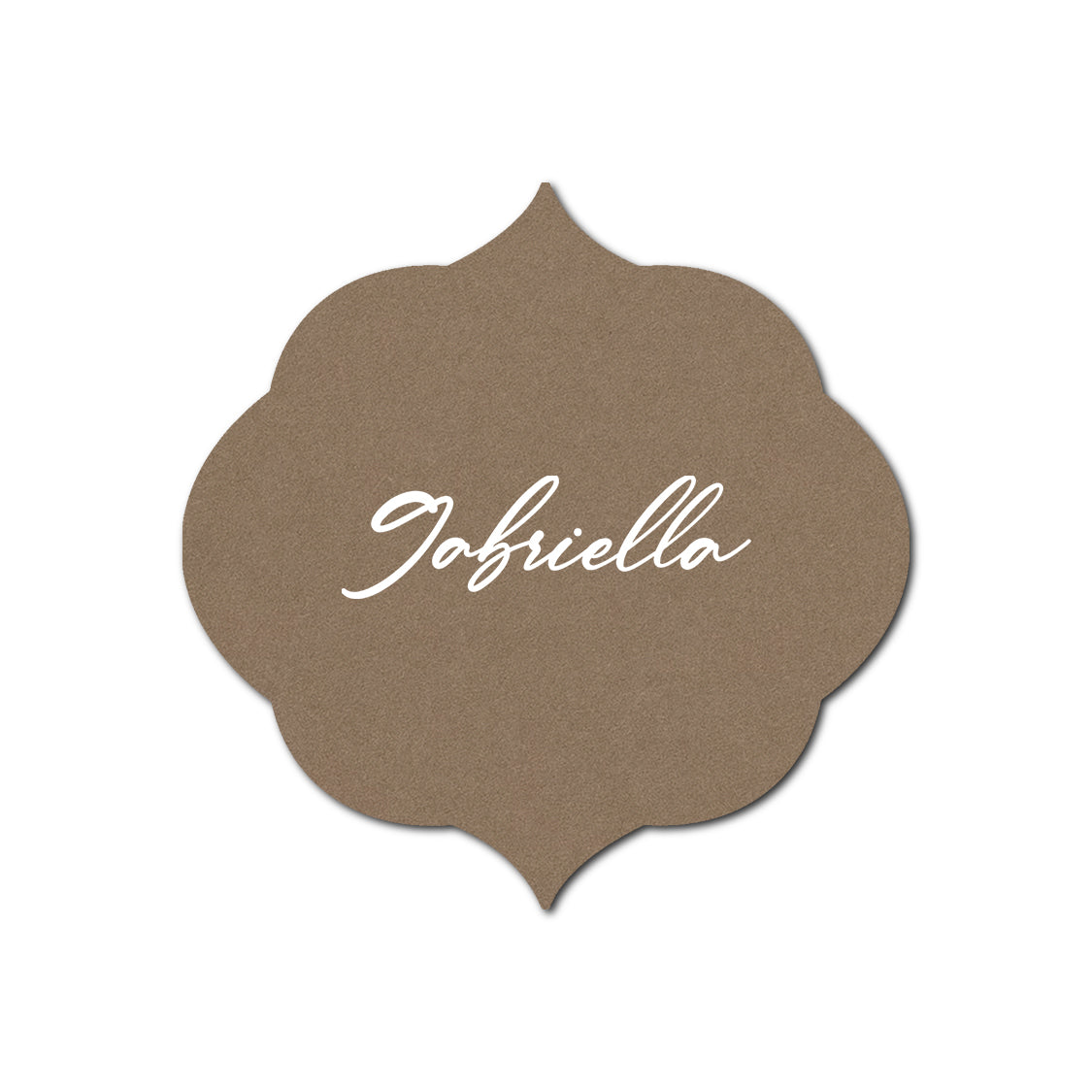 Individually Personalized Wedding Prints on Diecut Cardstock - Shape S36