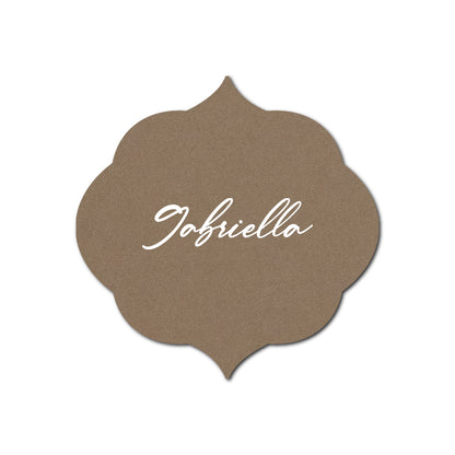 Individually Personalized Wedding Prints on Diecut Cardstock - Shape S36