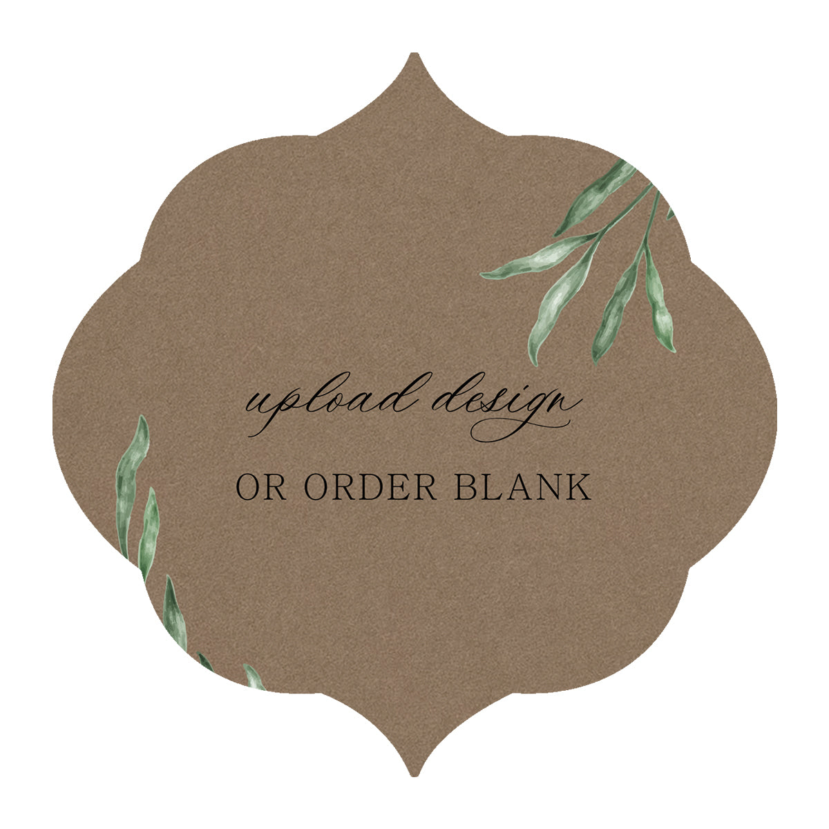 Custom Wedding Prints on Diecut Shaped Cardstock | Shape S36