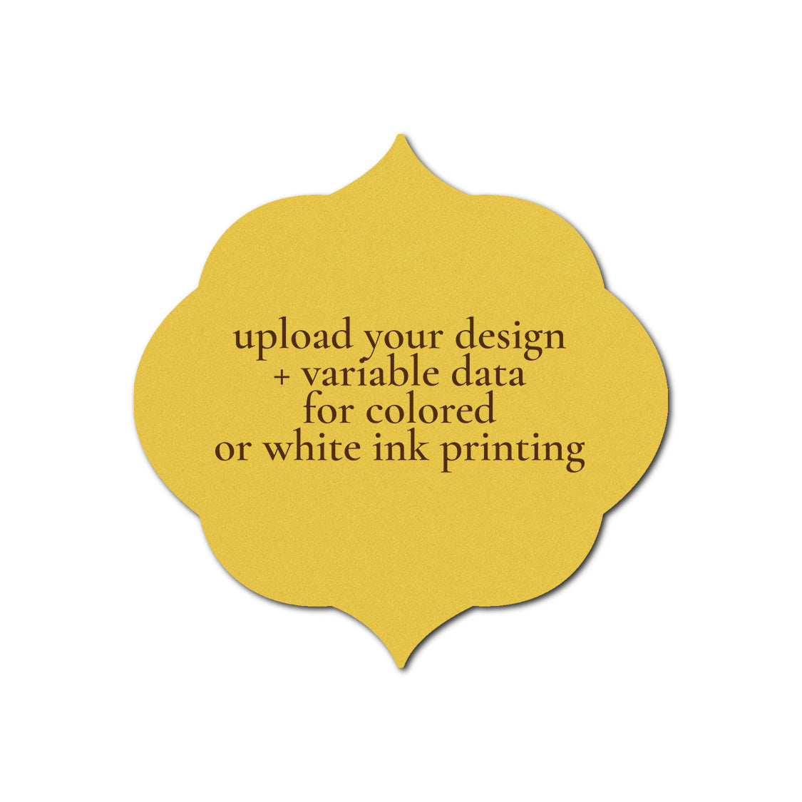 Individually Personalized Wedding Prints on Diecut Cardstock - Shape S36