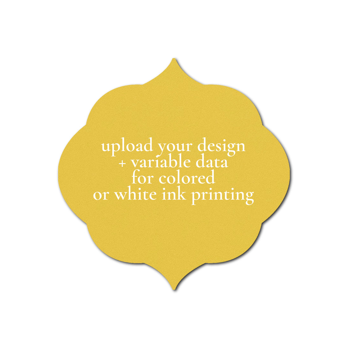 Individually Personalized Wedding Prints on Diecut Cardstock - Shape S36