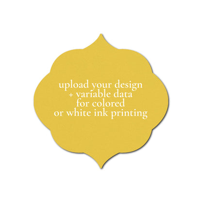 Individually Personalized Wedding Prints on Diecut Cardstock - Shape S36