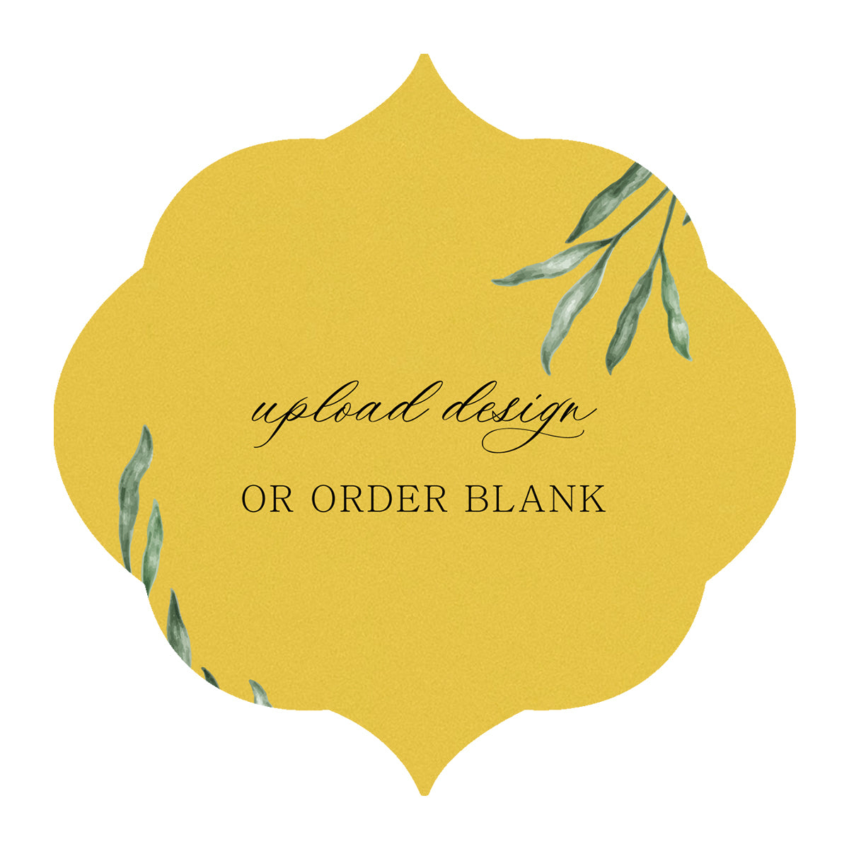 Custom Wedding Prints on Diecut Shaped Cardstock | Shape S36