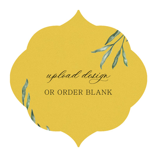 Custom Wedding Prints on Diecut Shaped Cardstock | Shape S36