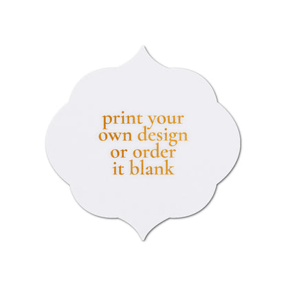 Custom Wedding Prints on Diecut Shaped Cardstock | Shape S36