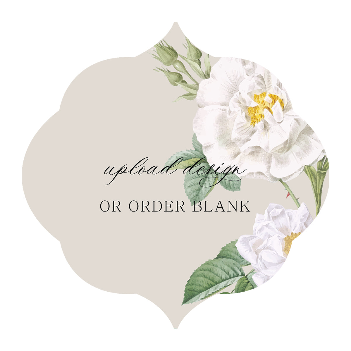 Custom Wedding Prints on Diecut Shaped Cardstock | Shape S36