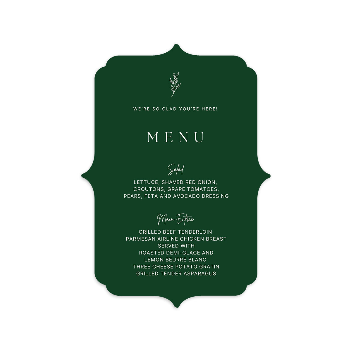 Personalized Wedding Cards | Fully Custom Print | Signature Shape S38