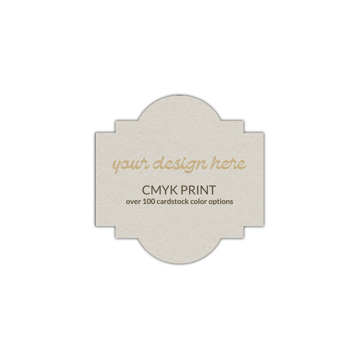 Shape S39 Diecut Card | CMYK Print | 5" x 5"