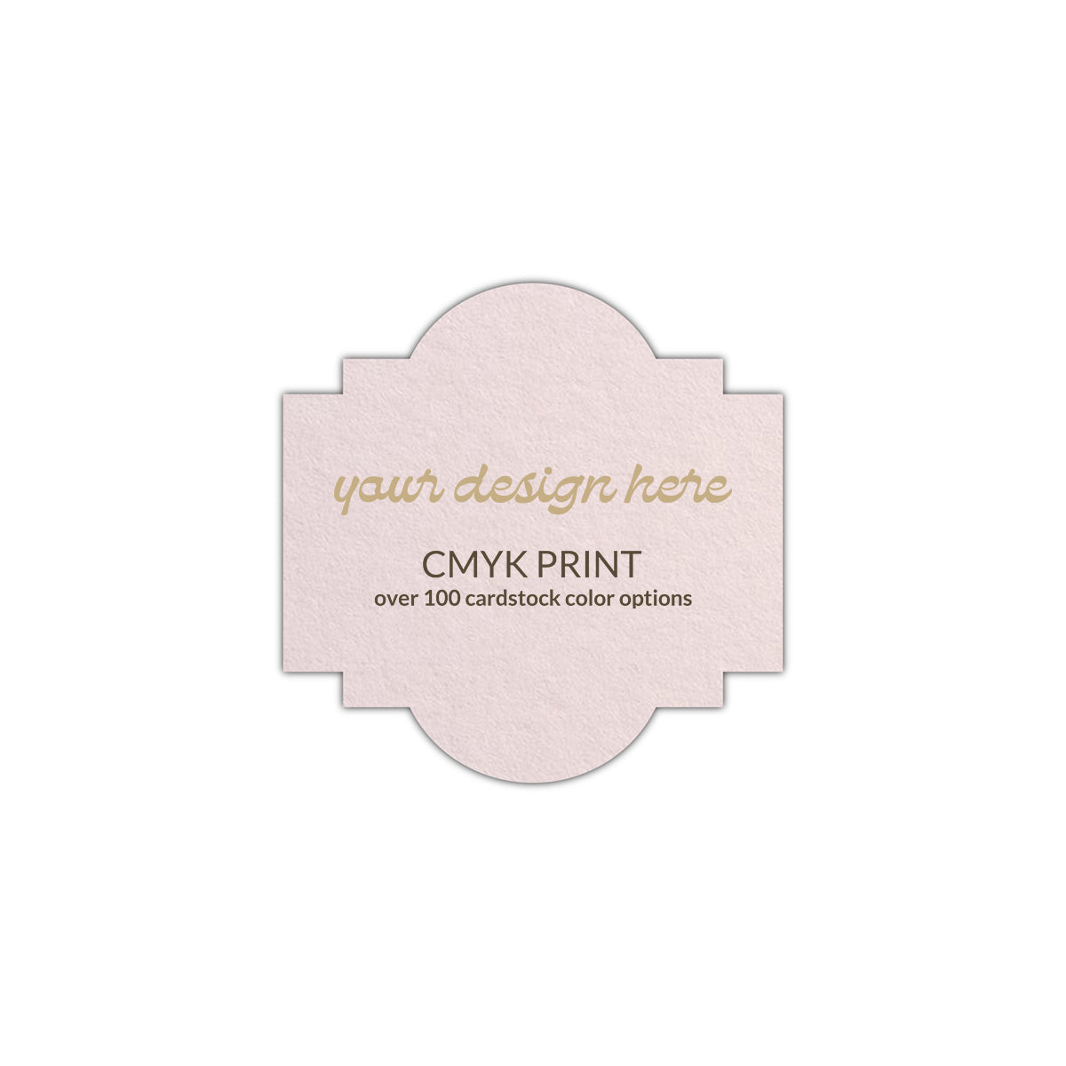 Shape S39 Diecut Card | CMYK Print | 6" x 6"