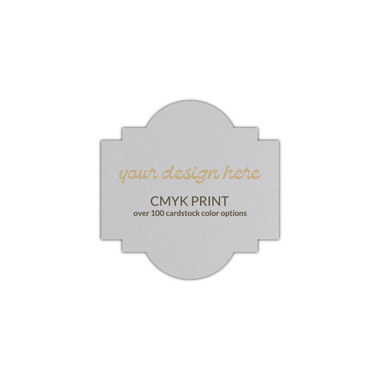 Shape S39 Diecut Card | CMYK Print | 2" x 2"