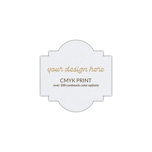 Shape S39 Diecut Card | CMYK Print | 3" x 3"