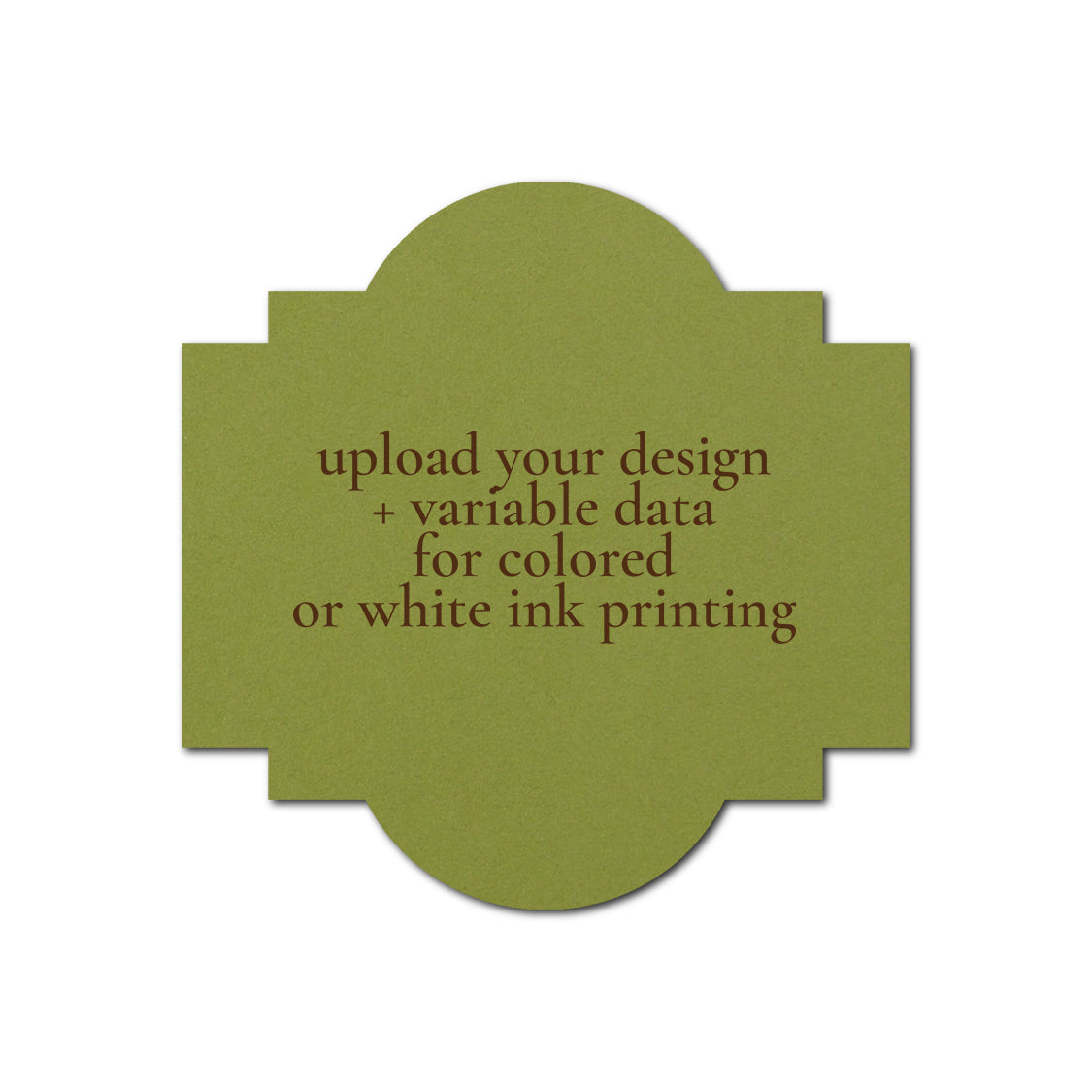 Individually Personalized Wedding Prints on Diecut Cardstock - Shape S39