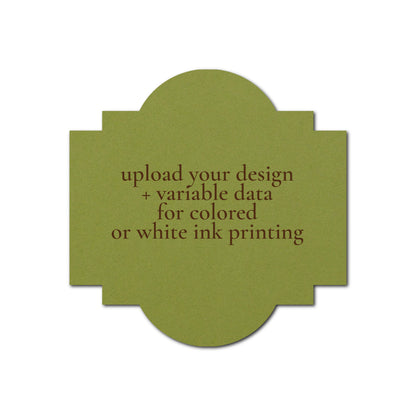 Individually Personalized Wedding Prints on Diecut Cardstock - Shape S39