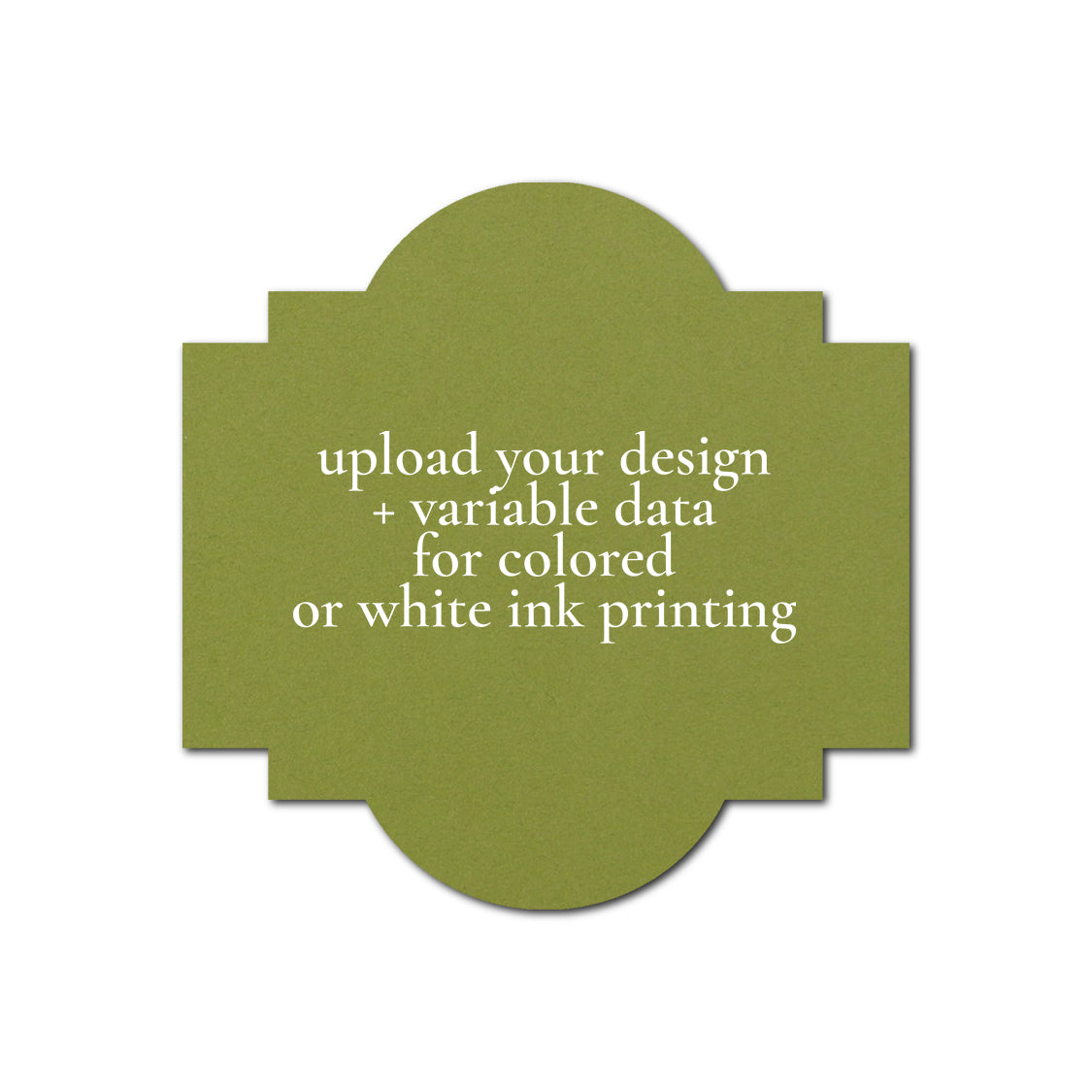 Individually Personalized Wedding Prints on Diecut Cardstock - Shape S39