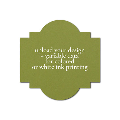 Individually Personalized Wedding Prints on Diecut Cardstock - Shape S39
