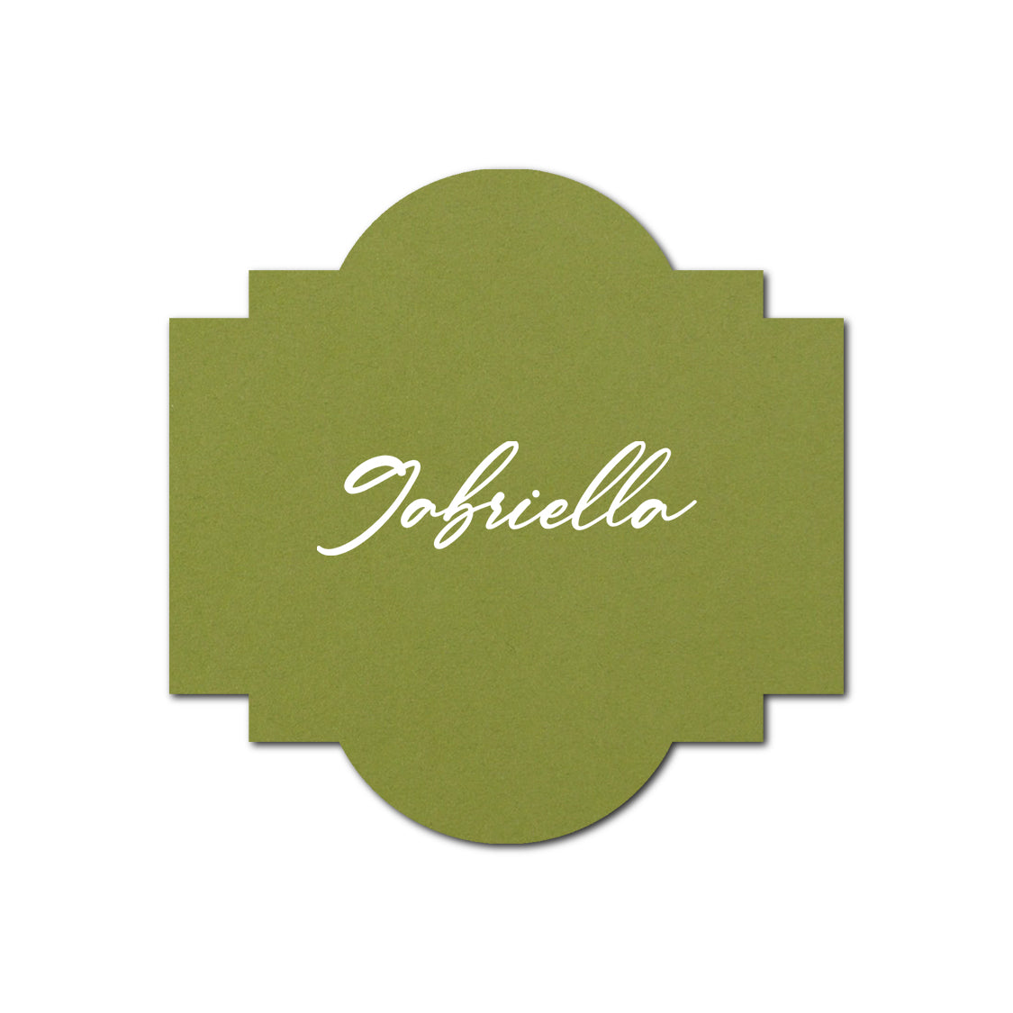 Individually Personalized Wedding Prints on Diecut Cardstock - Shape S39