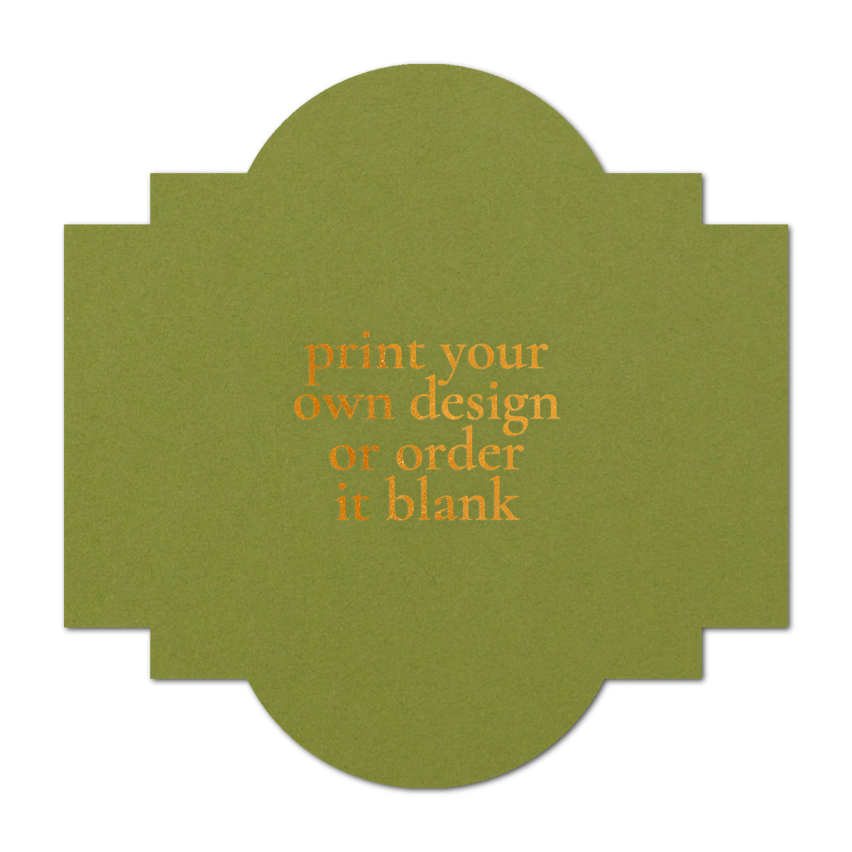 Custom Wedding Prints on Diecut Shaped Cardstock | Shape S39