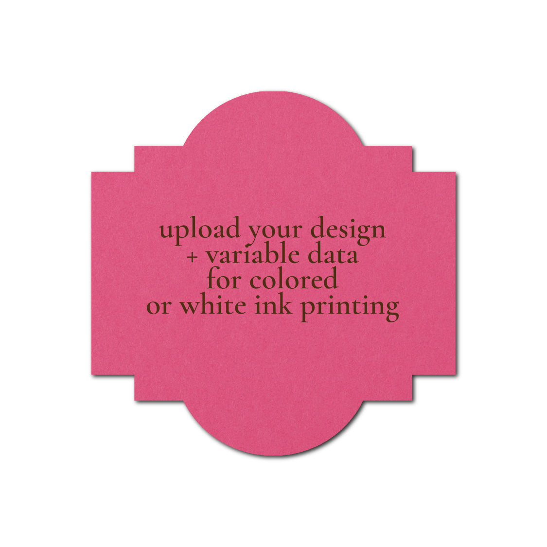 Individually Personalized Wedding Prints on Diecut Cardstock - Shape S39